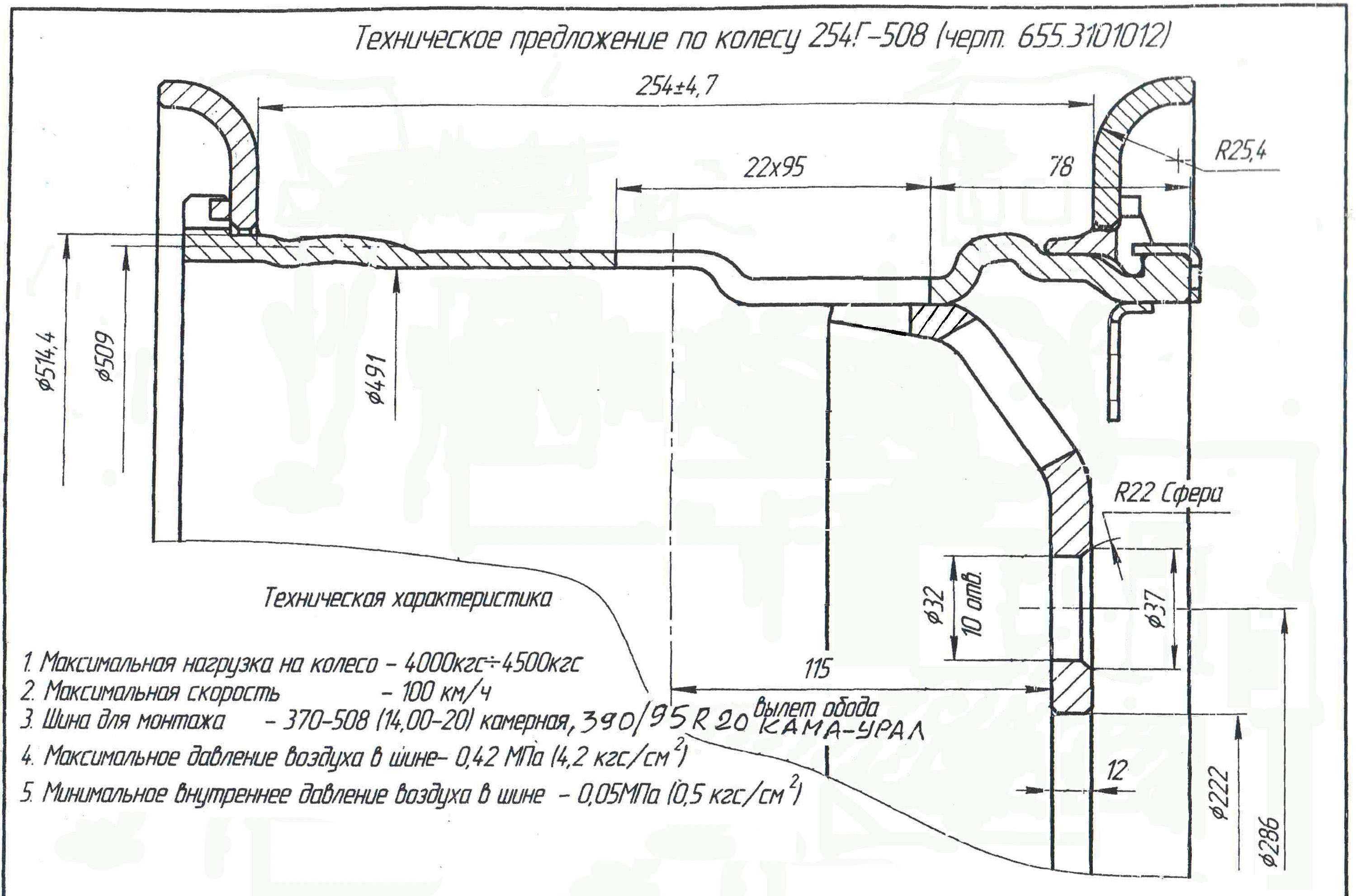 Колесный диск 254Г-508 (10