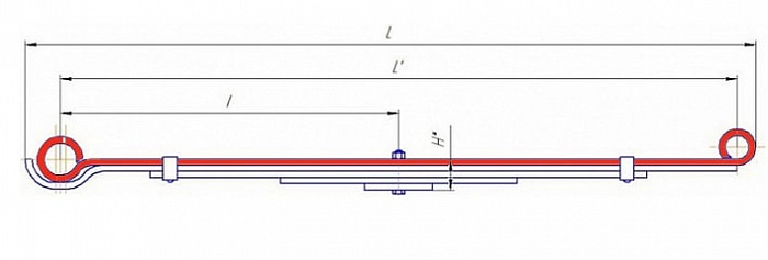 Лист № 1 рессоры передней HYUNDAI 701104HD-2902101/1