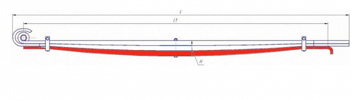 Лист № 3 рессоры передней МАЗ-6430-2902103-10/1п