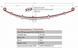 Лист коренной рессорный №1 ЗиЛ 5301АО, ЭИЛ-5301ДО, 5301 ТО, 5301АА, 5301 Б0 (3ил-5301 Е0), 5301 ГА передний