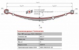 Лист подкоренной рессорный №2 УАЗ 469, 3151 передний