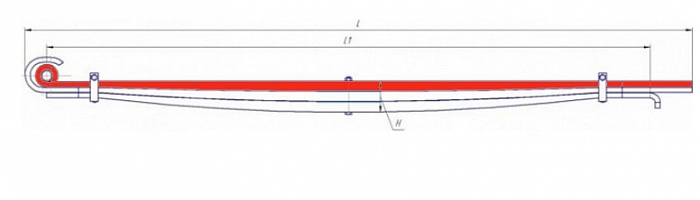 Лист № 1 рессоры передней МАЗ-6430-2902101-10/1п