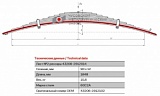 Задний подкоренной рессорный лист №2 Урал 43206, 432066, 432067